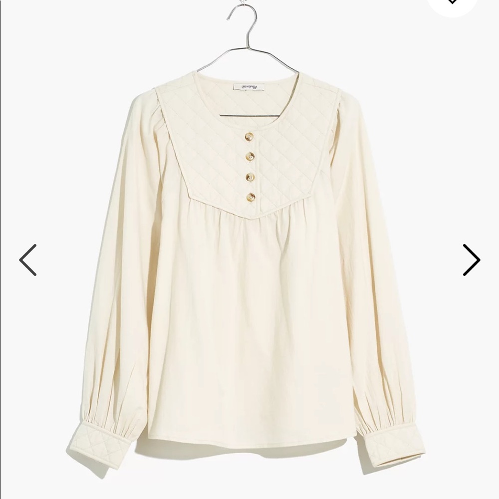 Madewell Drapey Quilted Bib Top (New w/o tags)